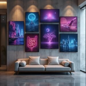 Neon Canvas Art