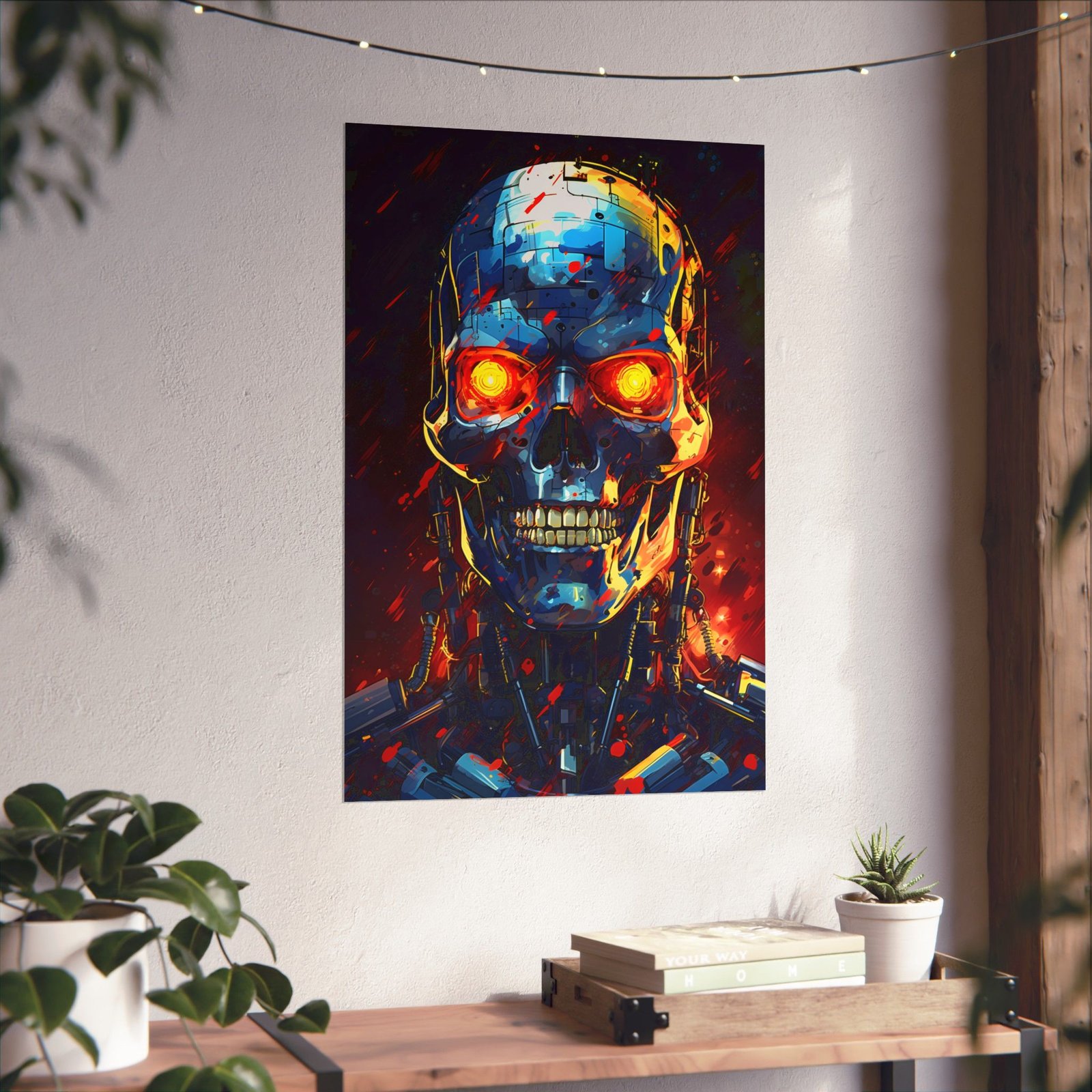 Futuristic Robot Art Print, Sci-Fi Wall Decor, Matte Poster for Tech Lovers, Statement Art for Home, Unique Gift Idea Terminator - Image 7