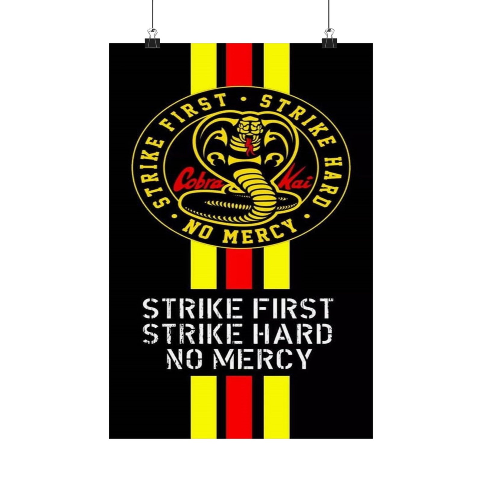 Cobra Kai Matte Vertical Poster - Martial Arts Decor, Motivational Wall Art, Gift for Karate Fans, Home Gym Decor, Movie Memorabilia