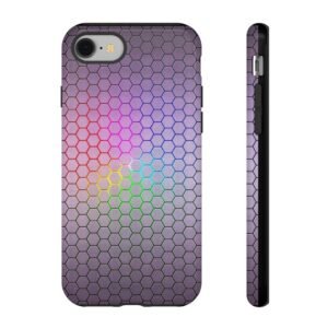 Colorful Honeycomb Phone Case, Stylish Cell Phone Cover, Unique Gift for Tech Lovers, Vibrant Phone Protection