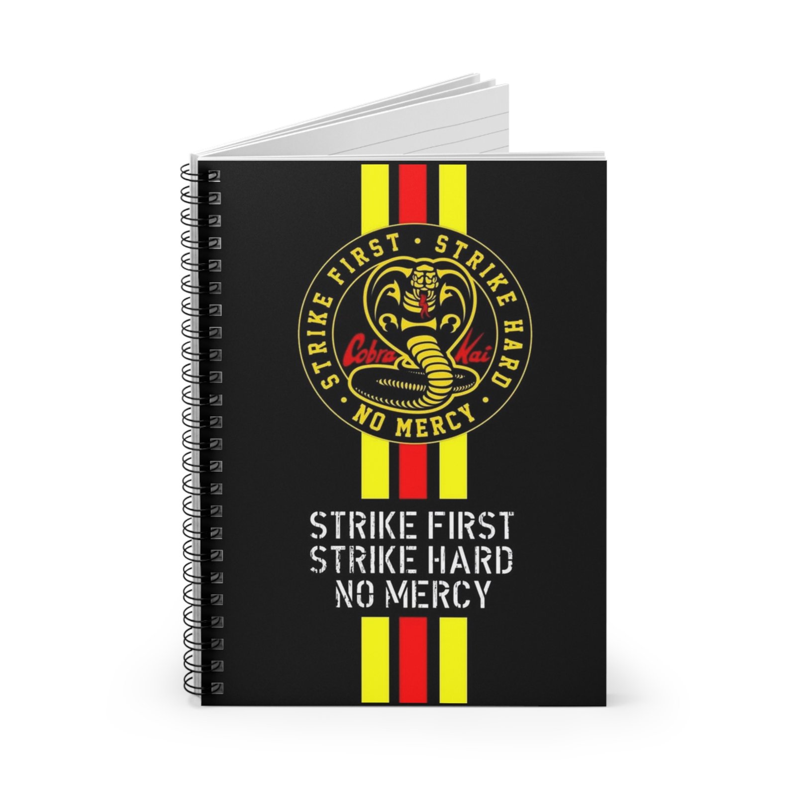 Cobra Kai Spiral Notebook - Strike First, Perfect for Students, Coaches, and Gifts for Fans, Martial Arts Journal, College Supplies, Karate, - Image 2