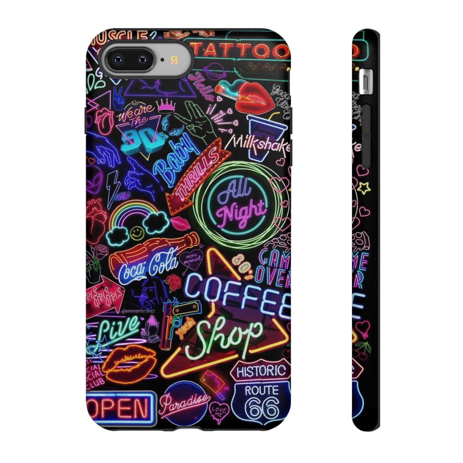 Neon Signs Phone Case - Vibrant Tattoo Art, Custom Phone Cover, Trendy Tech Accessories, Unique Gift for Him/Her, Perfect for Birthdays - Image 4