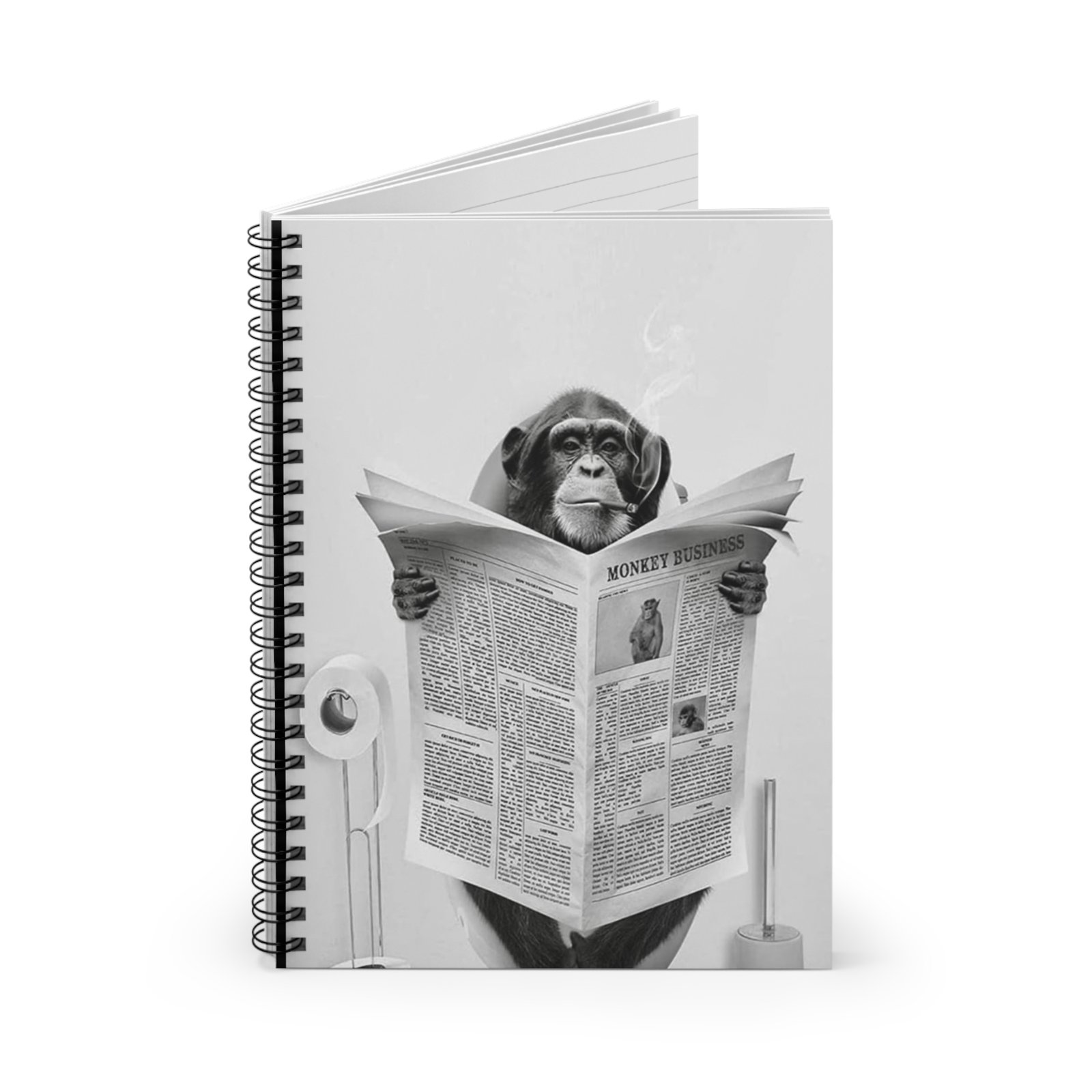 Monkey Business Spiral Notebook for Fun Notes, Cute Gift for Students, Journaling, Office Supplies, Animal Lovers - Image 2