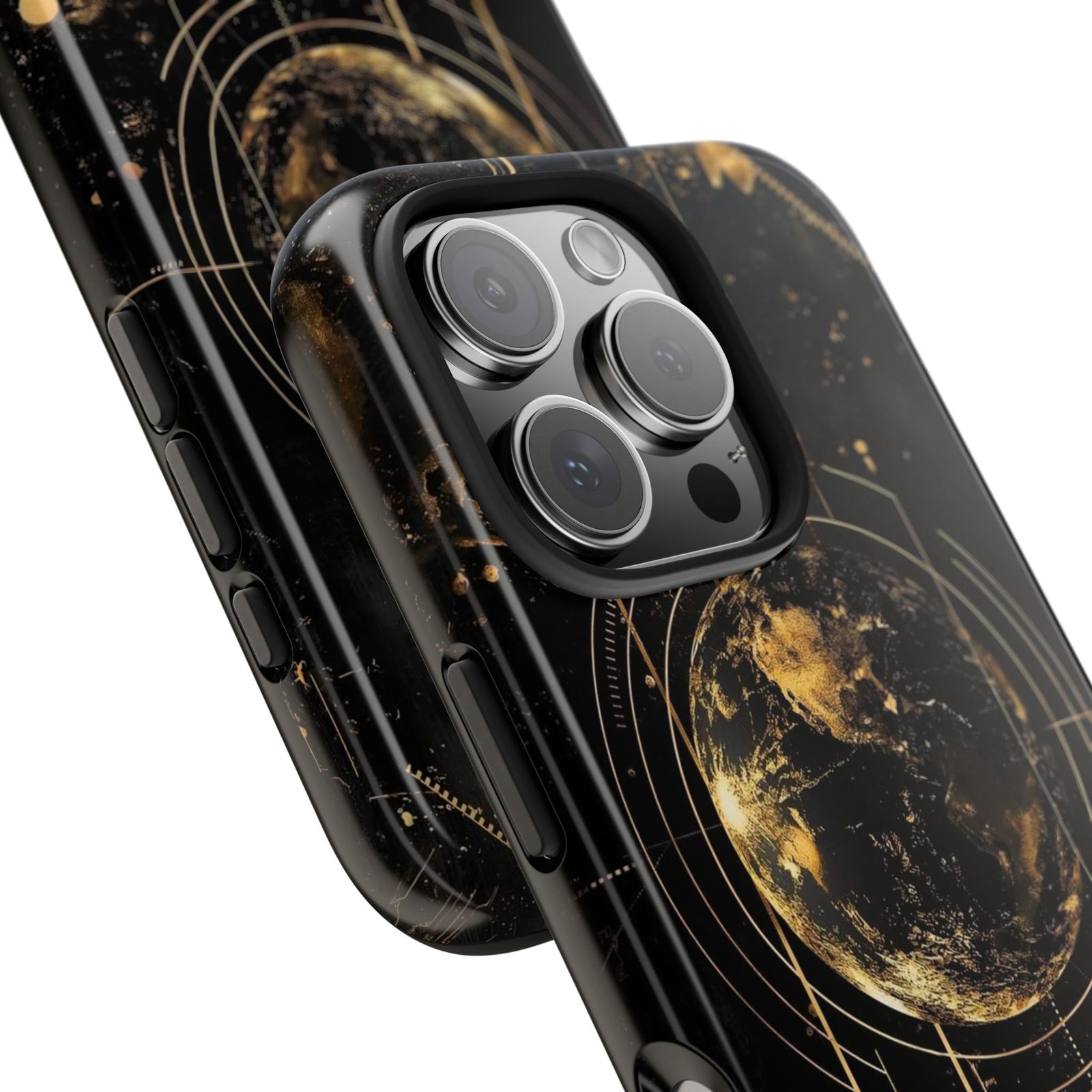 Cosmic Gold Earth Phone Case - Tough Protection for Astronaut Lovers, Unique Gift for Tech Enthusiasts, Space Vibes, Stylish Accessory, - Image 2