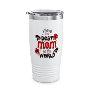 Best Mom 20oz Tumbler - Perfect Gift for Mothers Day, Birthday, Mom's Night Out, Insulated Cup, Travel Mug, Floral Design