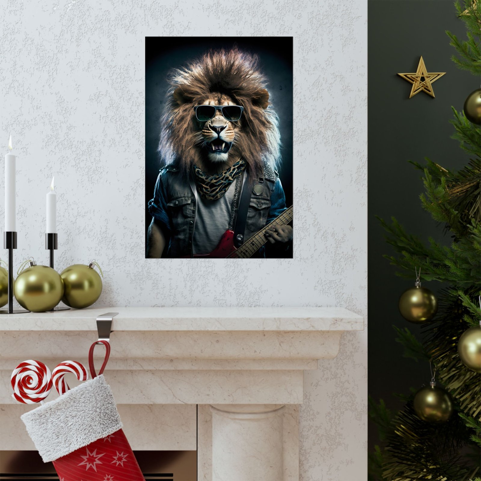 Cool Lion Rock Music Poster, Fun Wall Art for Musicians, Perfect Gift for Music Lovers and Teens, Home Decor, Unique Art Print - Image 6