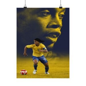 Brasil Ronaldinho Inspiring Soccer Wall Art Posters, Football Decor for Fans, Matte Vertical Posters, Sports Gifts,