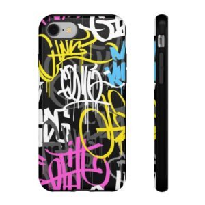 Graffiti Phone Case - Tough Cases, Colorful Street Art, Urban Style Accessory, Gift for Teens, Customizable Designs