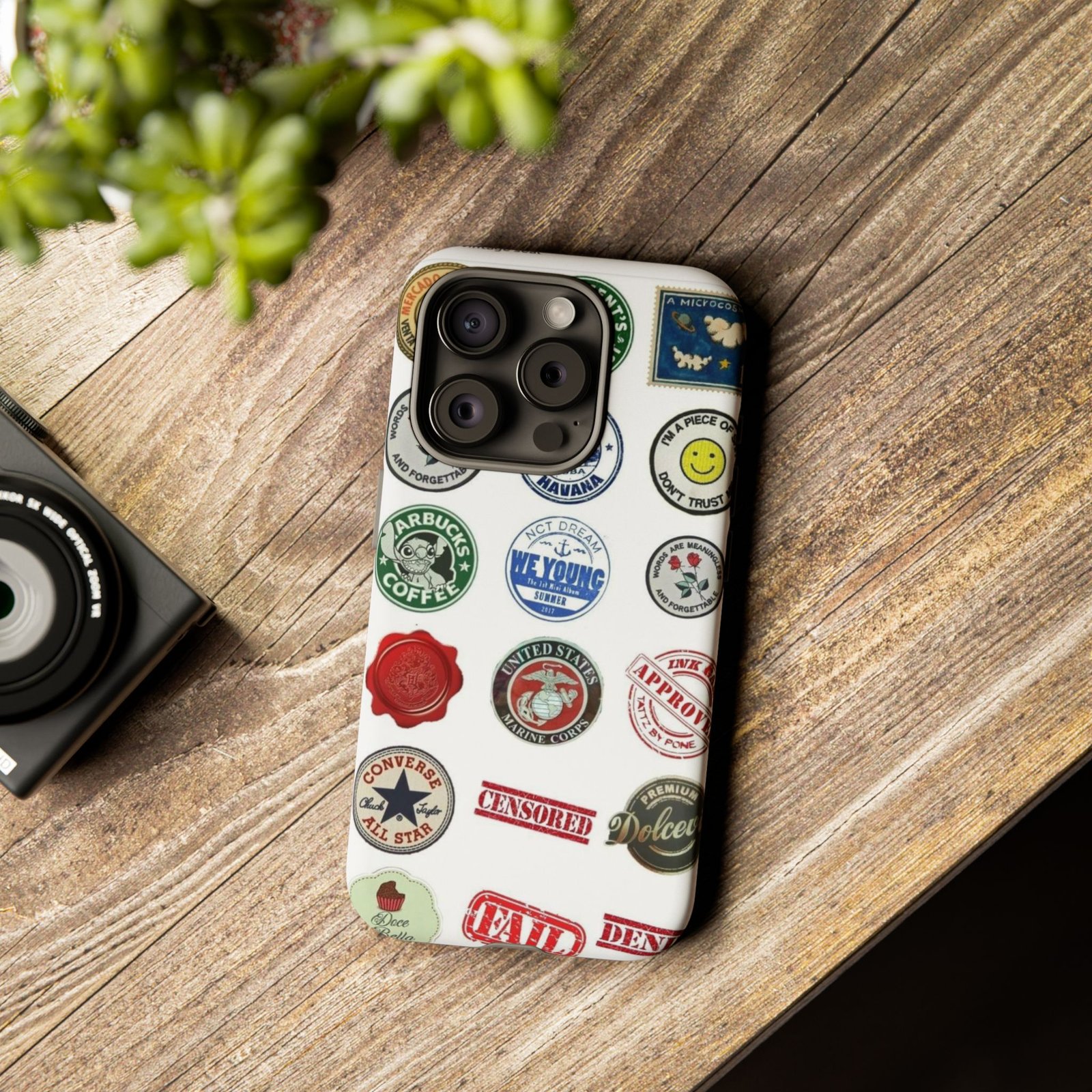 Vintage Patch Phone Case, Tough Cases, Retro Design, Unique Gifts for Coffee Lovers, Fun Cell Phone Cover, Hipster Accessory - Image 112