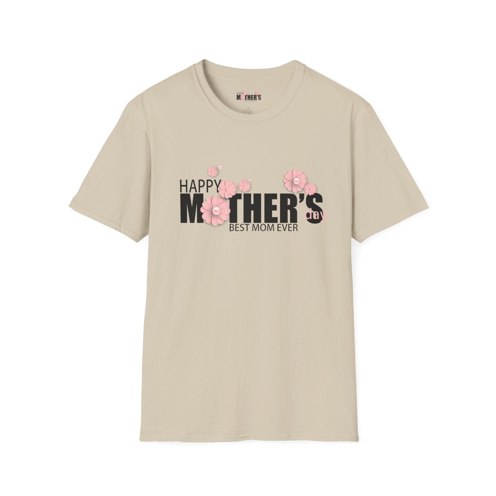 Mother's Day Floral T-Shirt | Gift for Mom | Softstyle Tee | Mother's Day Celebration | Best Mom Ever | Casual Wear | Floral Print - Image 3