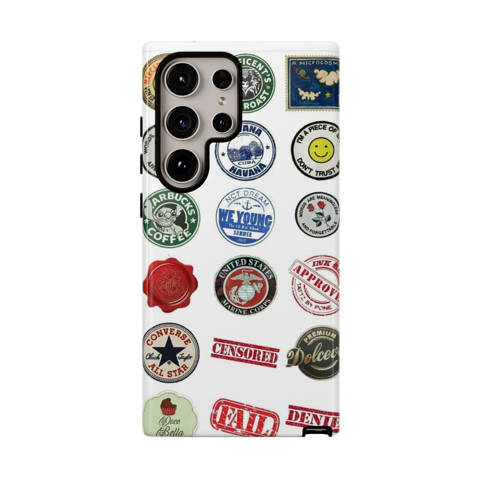 Vintage Patch Phone Case, Tough Cases, Retro Design, Unique Gifts for Coffee Lovers, Fun Cell Phone Cover, Hipster Accessory - Image 132