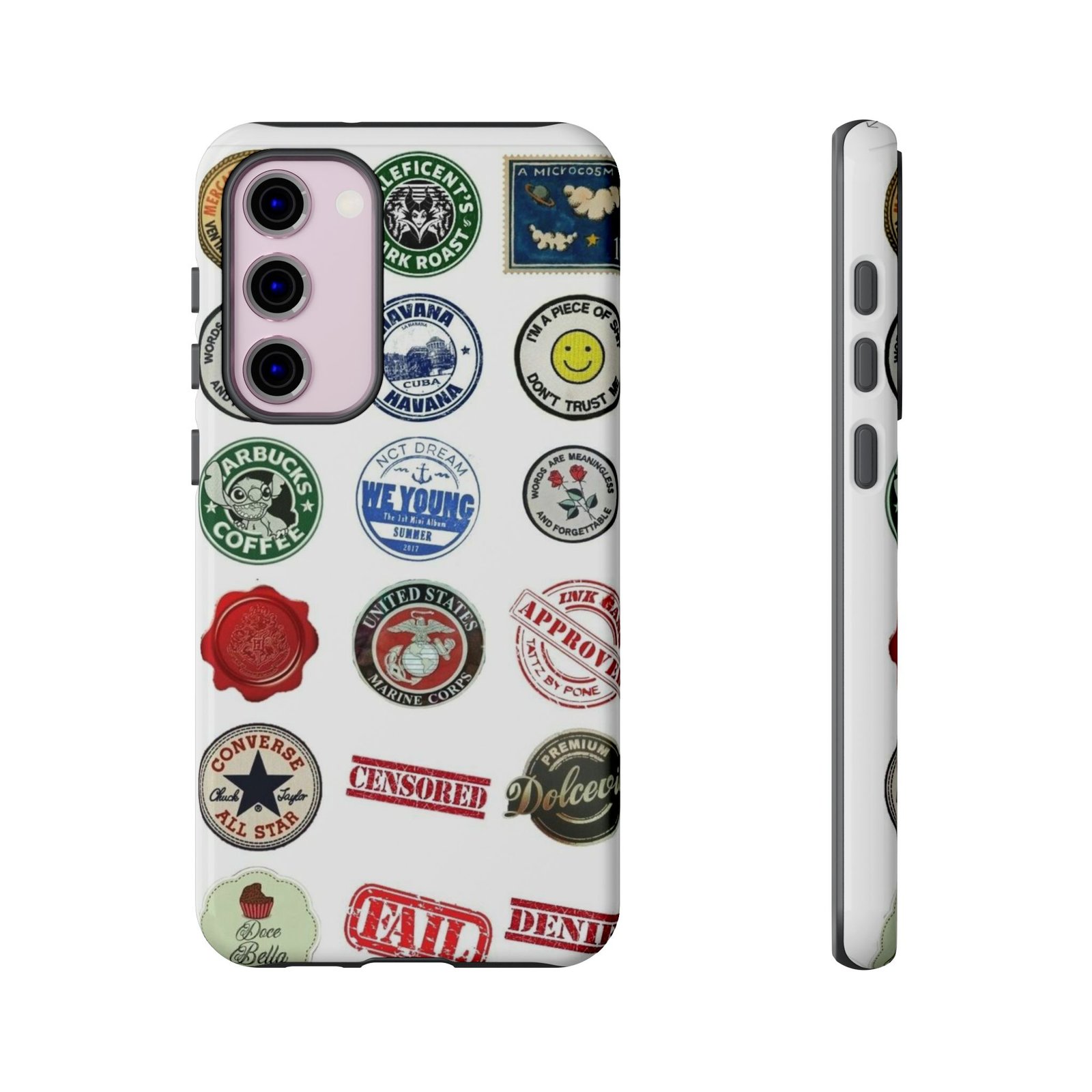 Vintage Patch Phone Case, Tough Cases, Retro Design, Unique Gifts for Coffee Lovers, Fun Cell Phone Cover, Hipster Accessory - Image 85