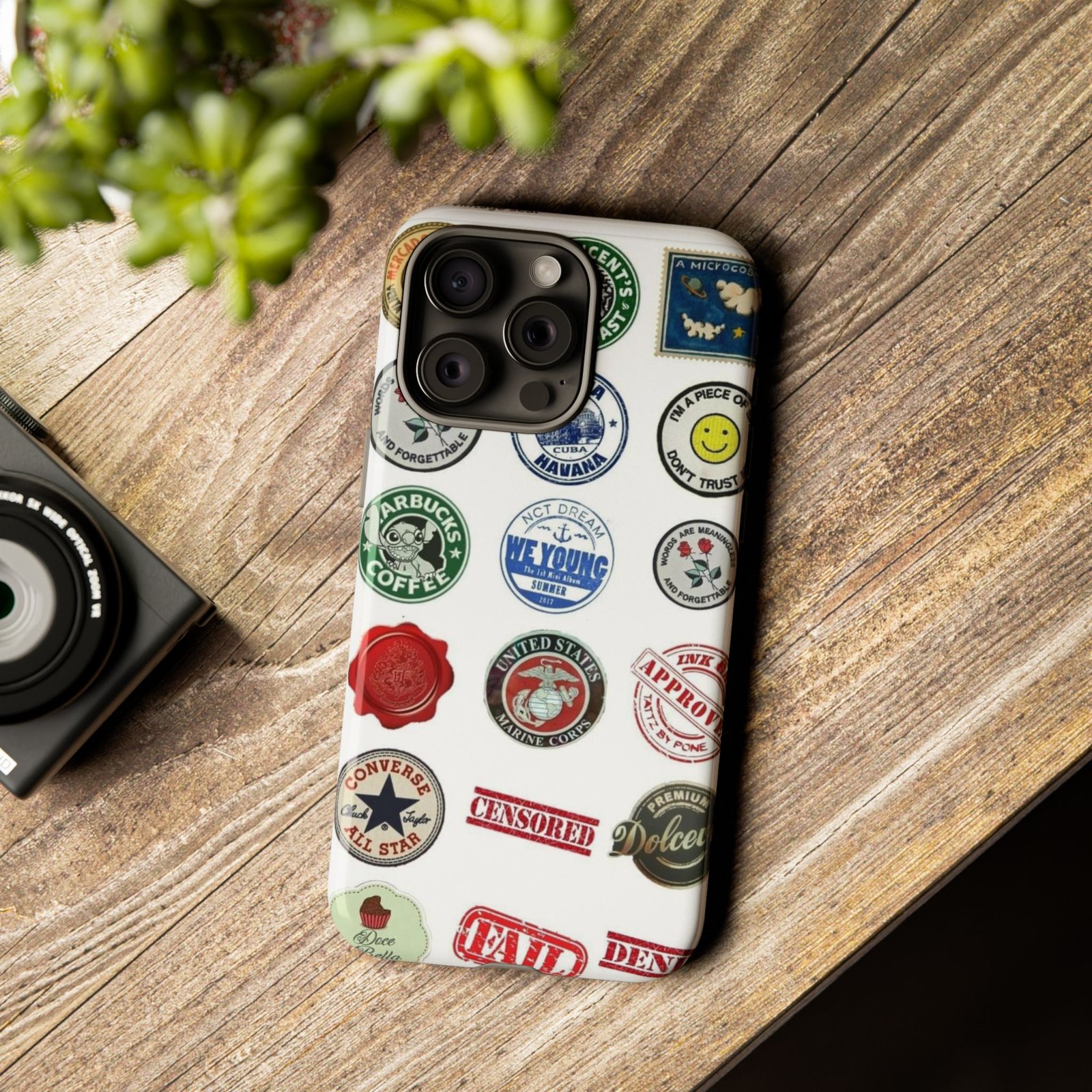 Vintage Patch Phone Case, Tough Cases, Retro Design, Unique Gifts for Coffee Lovers, Fun Cell Phone Cover, Hipster Accessory - Image 115