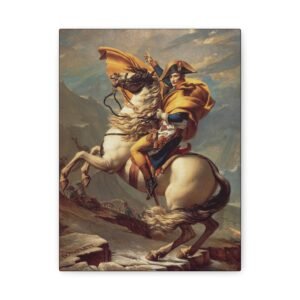 Napoleonic Horse Artwork Canvas, Stretched Canvas Wall Art, Napoleon on Horseback, Vintage Art Decor, History Lover Gift, Home Decoration