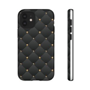 Stylish Phone Case, Elegant Black Diamond Pattern, Tough Cases for Protection, Gift for Tech Lovers, Fashion Accessory
