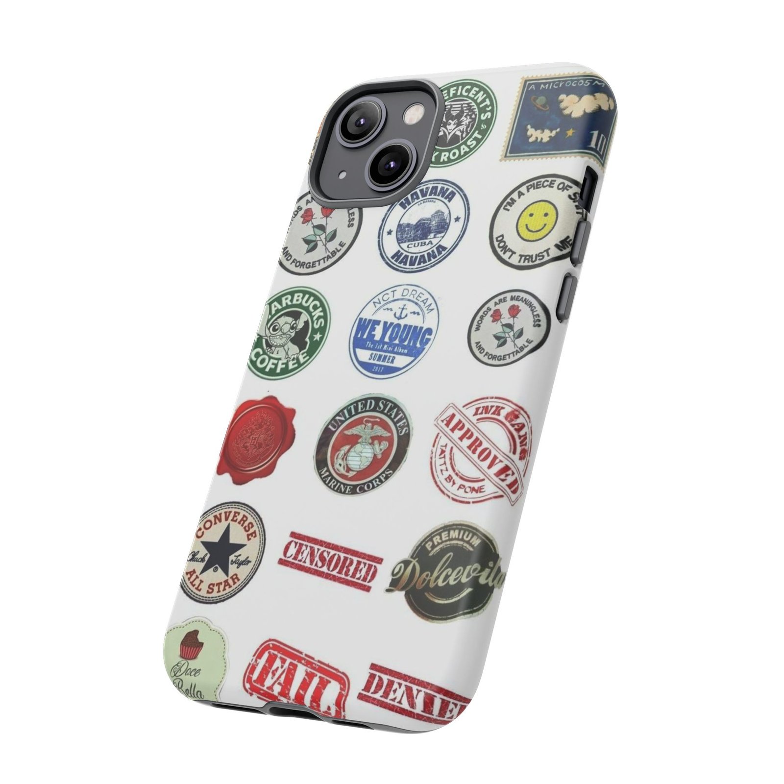 Vintage Patch Phone Case, Tough Cases, Retro Design, Unique Gifts for Coffee Lovers, Fun Cell Phone Cover, Hipster Accessory - Image 70