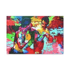 Rocky Boxing Vibrant Canvas Wall Art, Colorful Boxing Print, Energetic Home Decor, Sports Art for Fitness Lovers, Gift for Boxing Fans