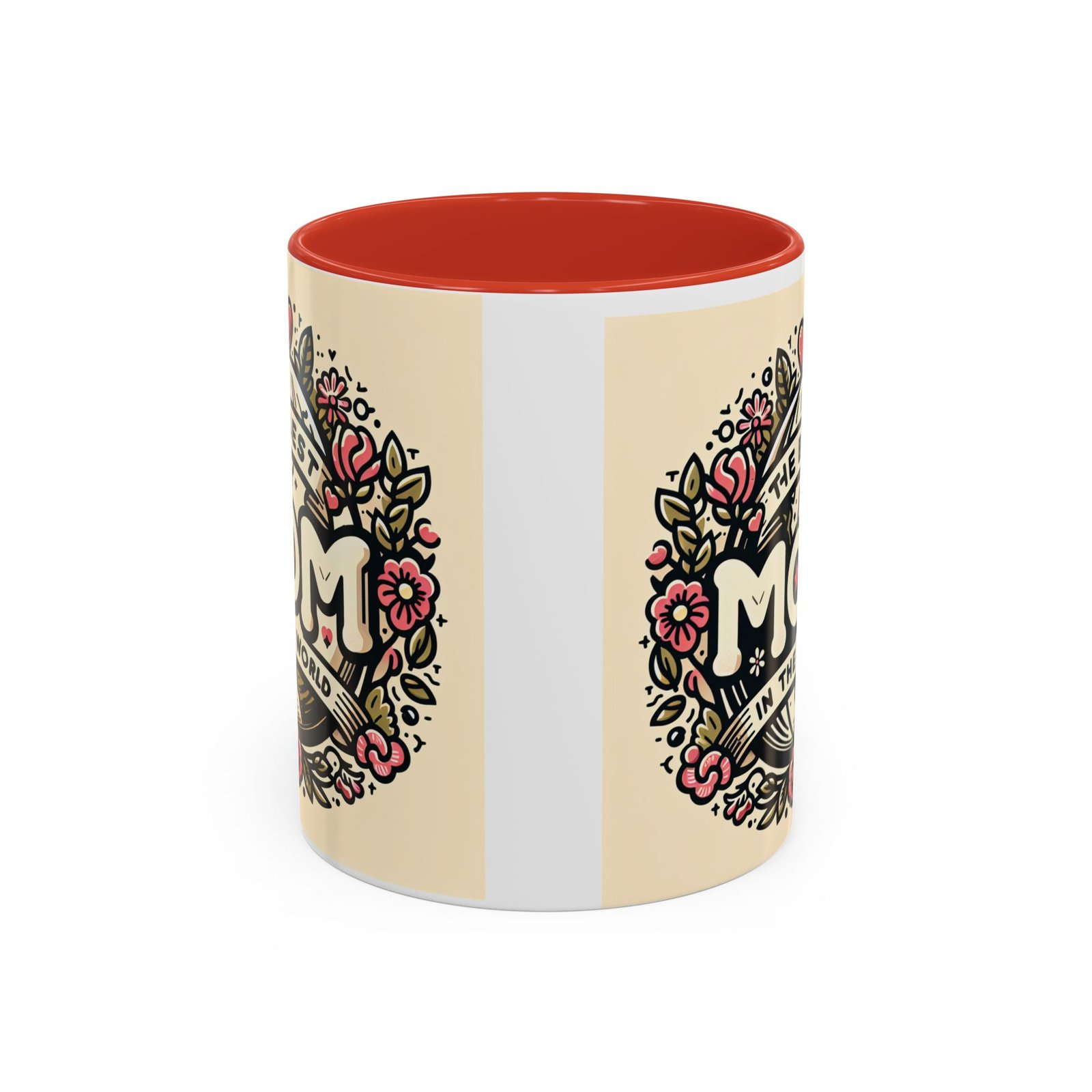 Floral Mom Coffee Mug - The Best Mom in the World, Gift for Mom, Mother's Day, Coffee Lover, Tea Mug, Floral Decor - Image 4