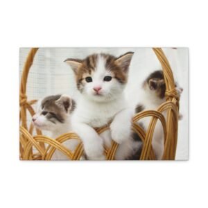 Adorable Cat Canvas Wall Art - Perfect for Cat Lovers, Home Decor, Gift Ideas, Animal Art, Cat Mom Gift