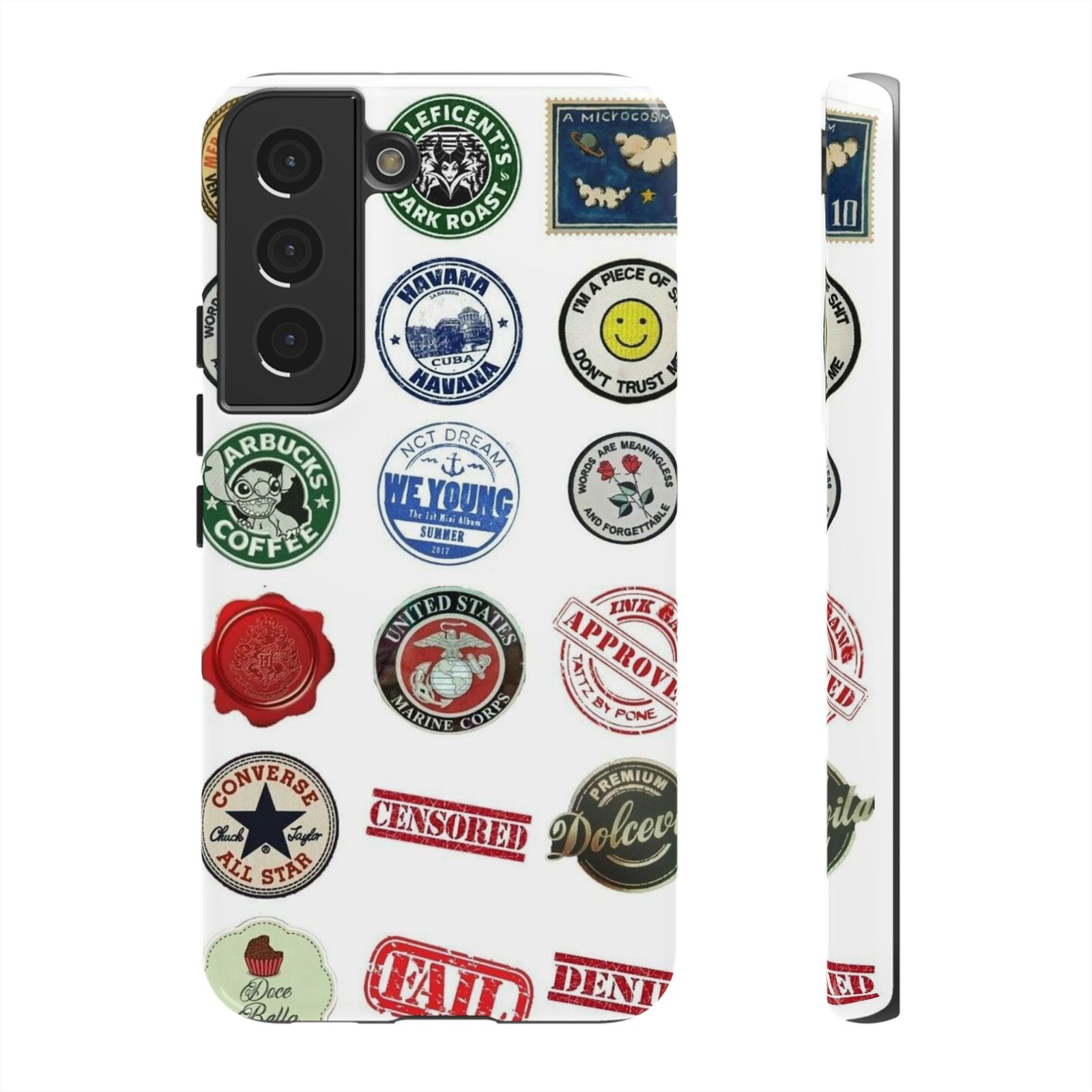 Vintage Patch Phone Case, Tough Cases, Retro Design, Unique Gifts for Coffee Lovers, Fun Cell Phone Cover, Hipster Accessory - Image 49