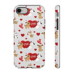 Dog Lover Phone Case - Cute Puppy Love Design, Valentine's Gift, Pet Owner Accessory, Puppy Artwork, Adorable Dog Case