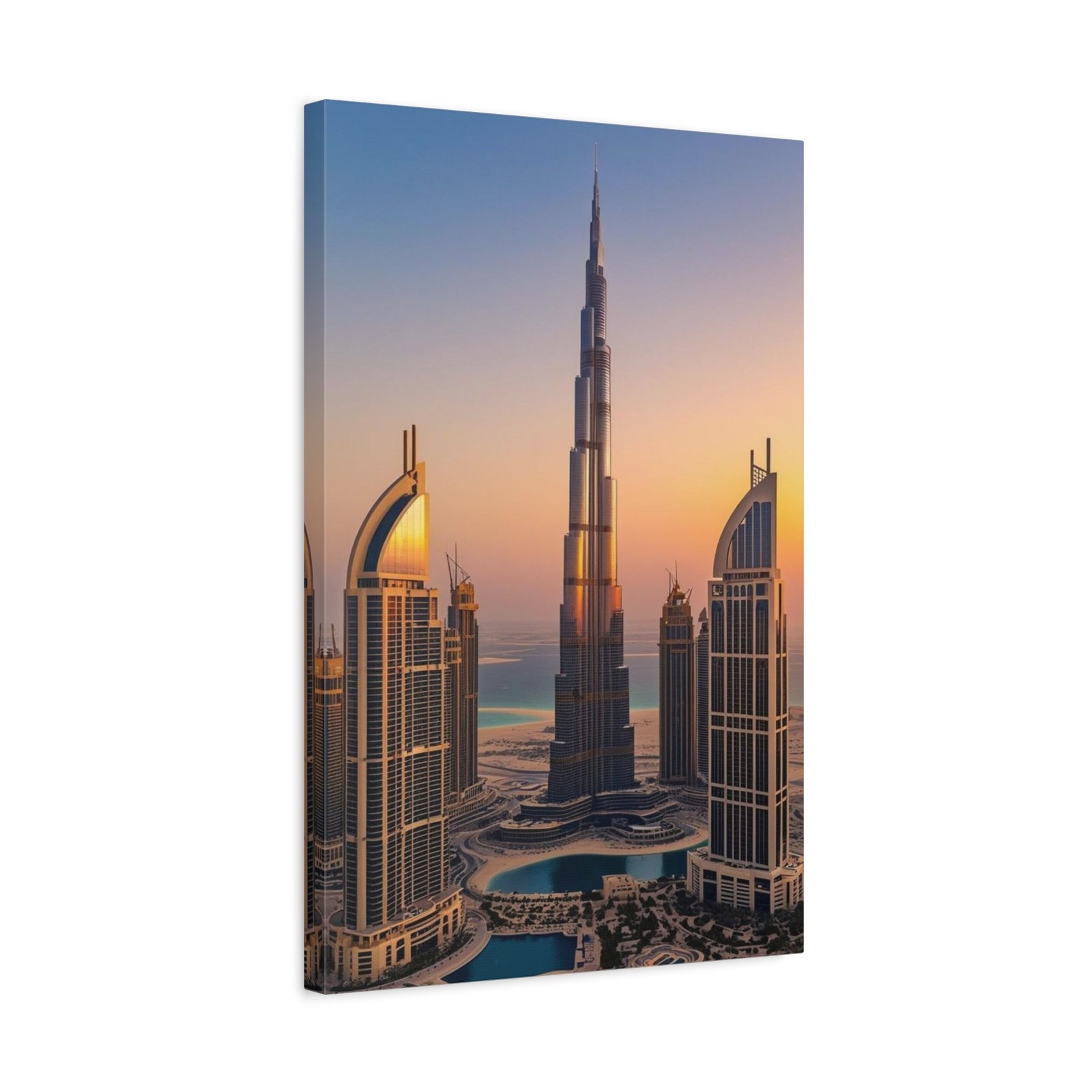 Modern Skyline Canvas Art, Dubai Cityscape Decor, Wall Art for Home, Office, Birthday Gift, Urban Decor - Image 3
