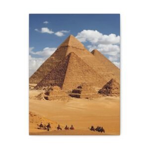 Desert Pyramid Canvas Art - Wall Decor, Egyptian Home Decor, Office Wall Art, Unique Gift, Nature Landscape Print