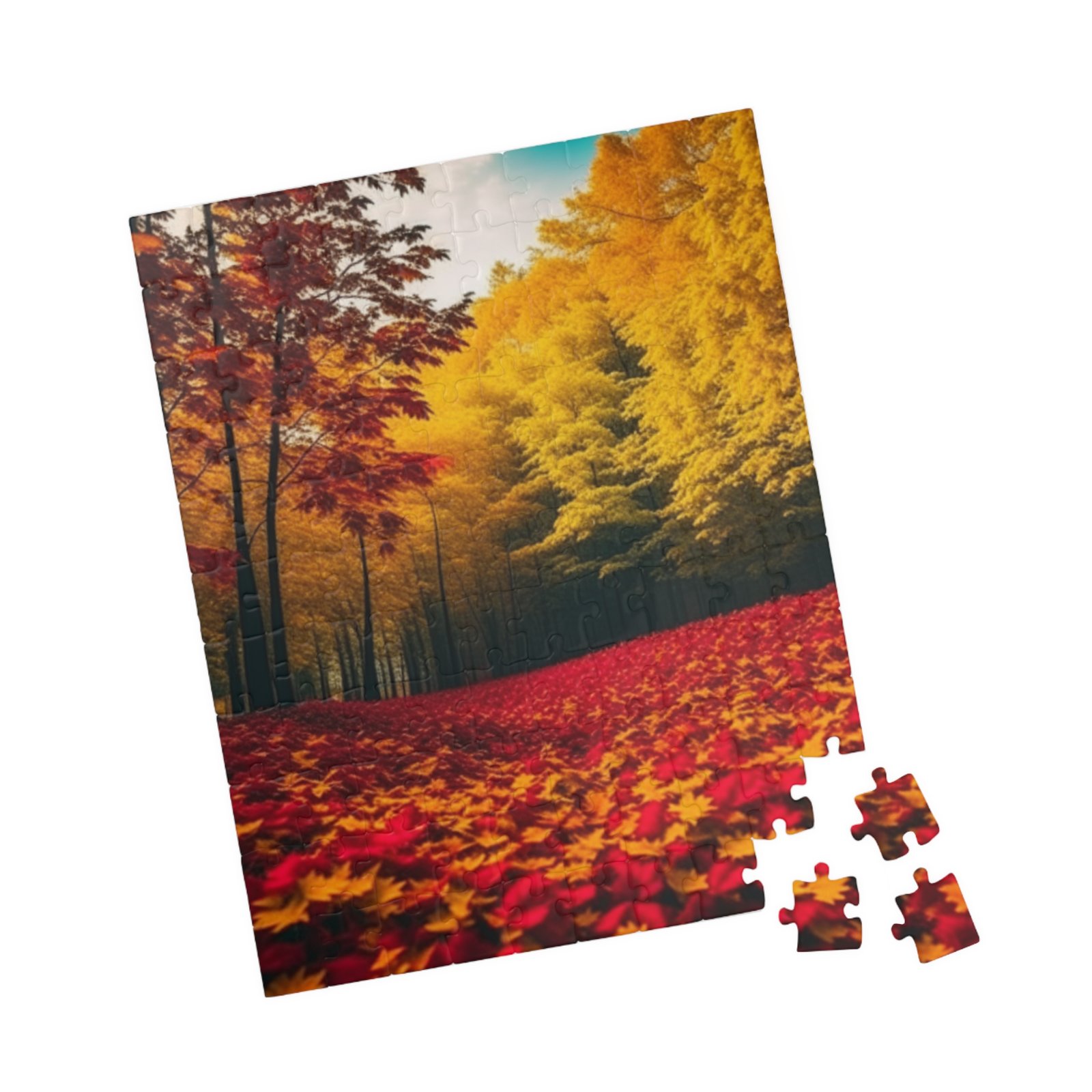 Autumn Forest Puzzle (110, 252, 520, 1014-piece) - Cozy Vibes, Great Gift for Nature Lovers, Relaxation, Family Time, Fall Decor - Image 4