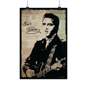 Elvis Presley Matte Vertical Poster, Vintage Wall Art, Music Decor for Fans, Home Gallery Showcase, Gift for Music Lovers