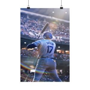 Sleek Sports Wall Art | Matte Vertical Posters for Fans, Athletic Decor, Home & Office, Gift for Sports Lovers, MLB Art