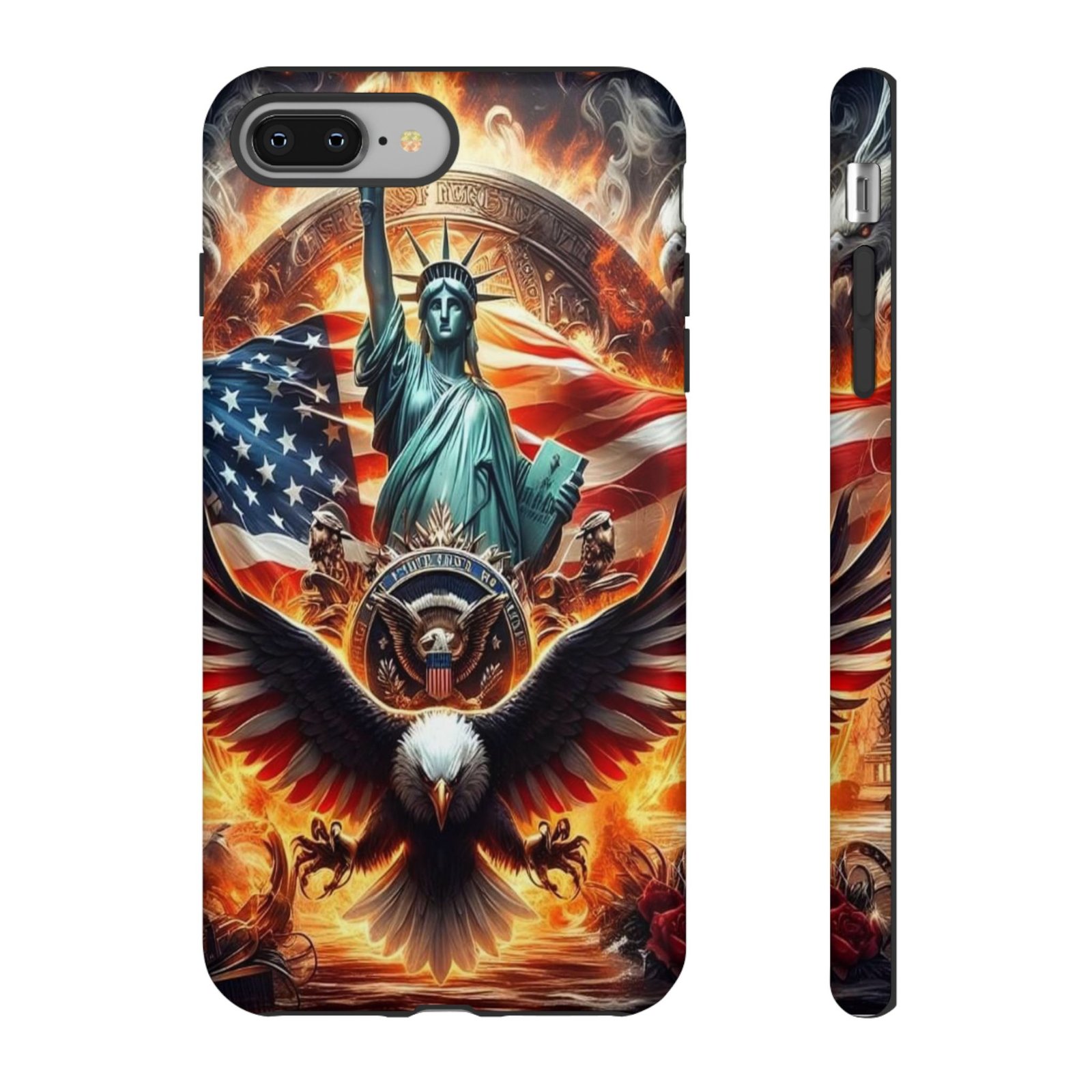 Patriotic Phone Case - Tough Cases with American Eagle and Statue of Liberty, USA Pride Case, Independence Day Gift, Customizable Accessory - Image 4