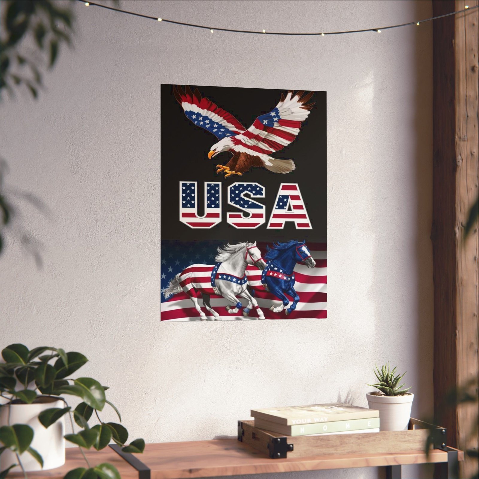Patriotic Matte Vertical Posters - USA Eagle & Horses, American Flag Decor, Independence Day, Memorial Day, Gift for Veterans - Image 8