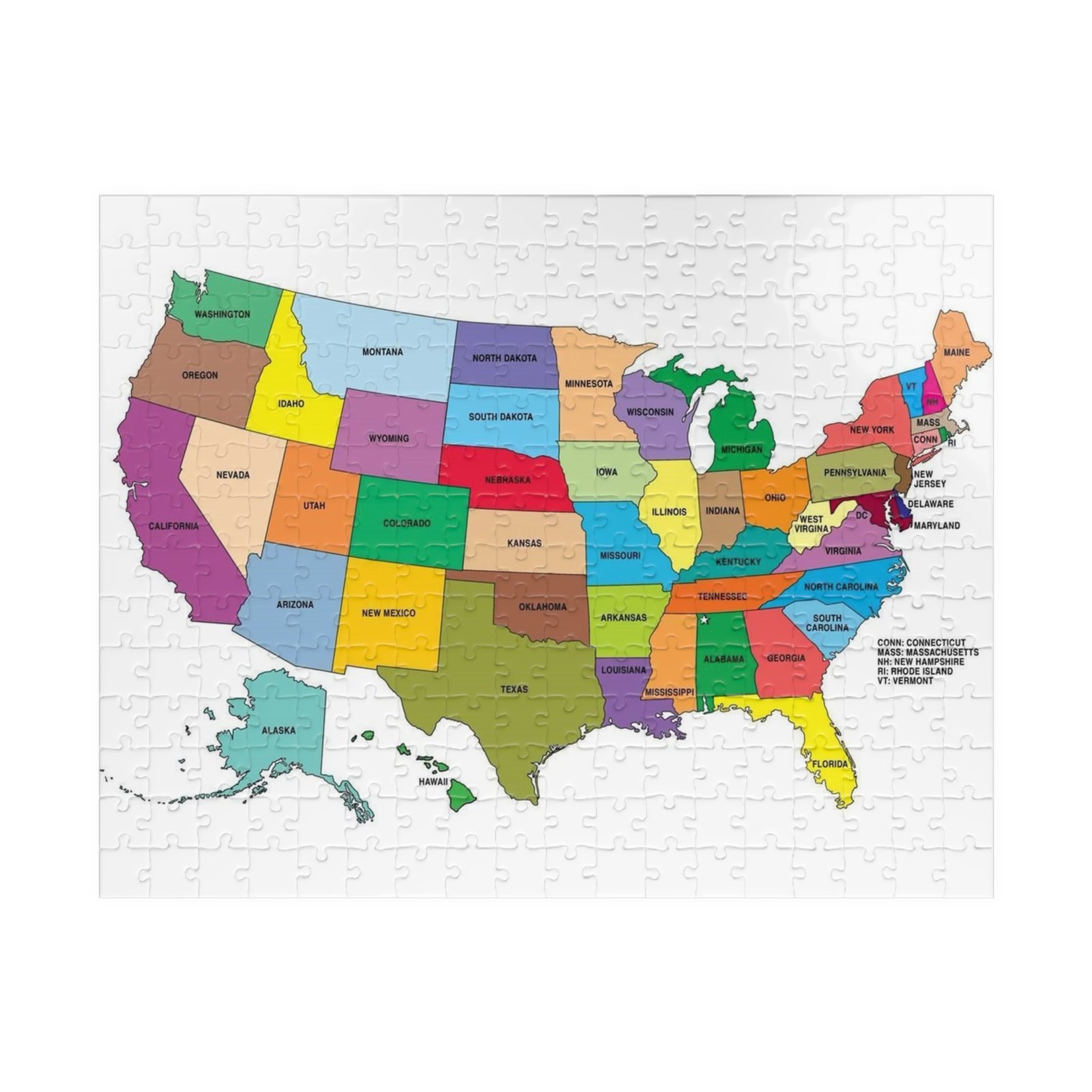 United States Map Puzzle - Educational Family Game, Fun Activity, Unique Gift for Kids and Adults, Perfect for Family Game Night, Home Decor - Image 2
