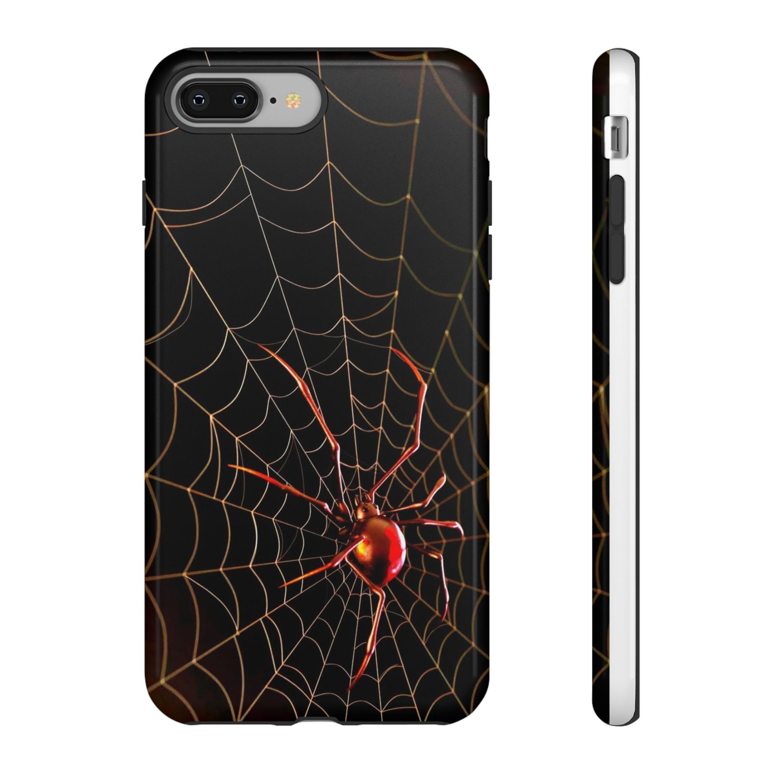 Spider Web Phone Case, Tough Phone Cover for Bug Lovers, Spooky Gift for Halloween, Unique Cellphone Accessory, Creepy Aesthetic - Image 3