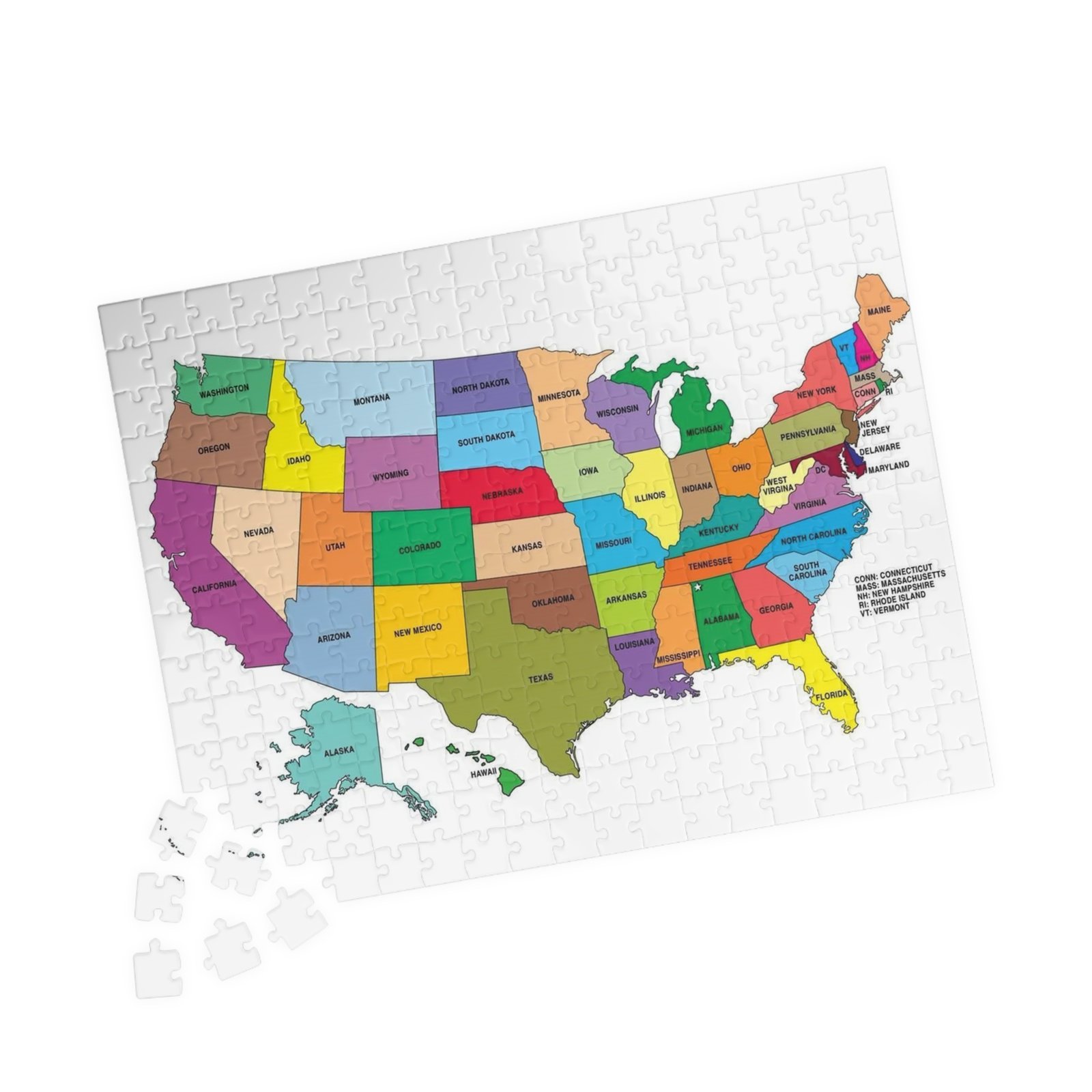 United States Map Puzzle - Educational Family Game, Fun Activity, Unique Gift for Kids and Adults, Perfect for Family Game Night, Home Decor - Image 4