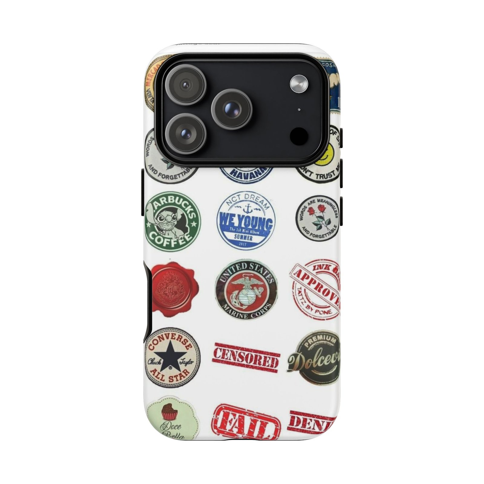 Vintage Patch Phone Case, Tough Cases, Retro Design, Unique Gifts for Coffee Lovers, Fun Cell Phone Cover, Hipster Accessory - Image 181