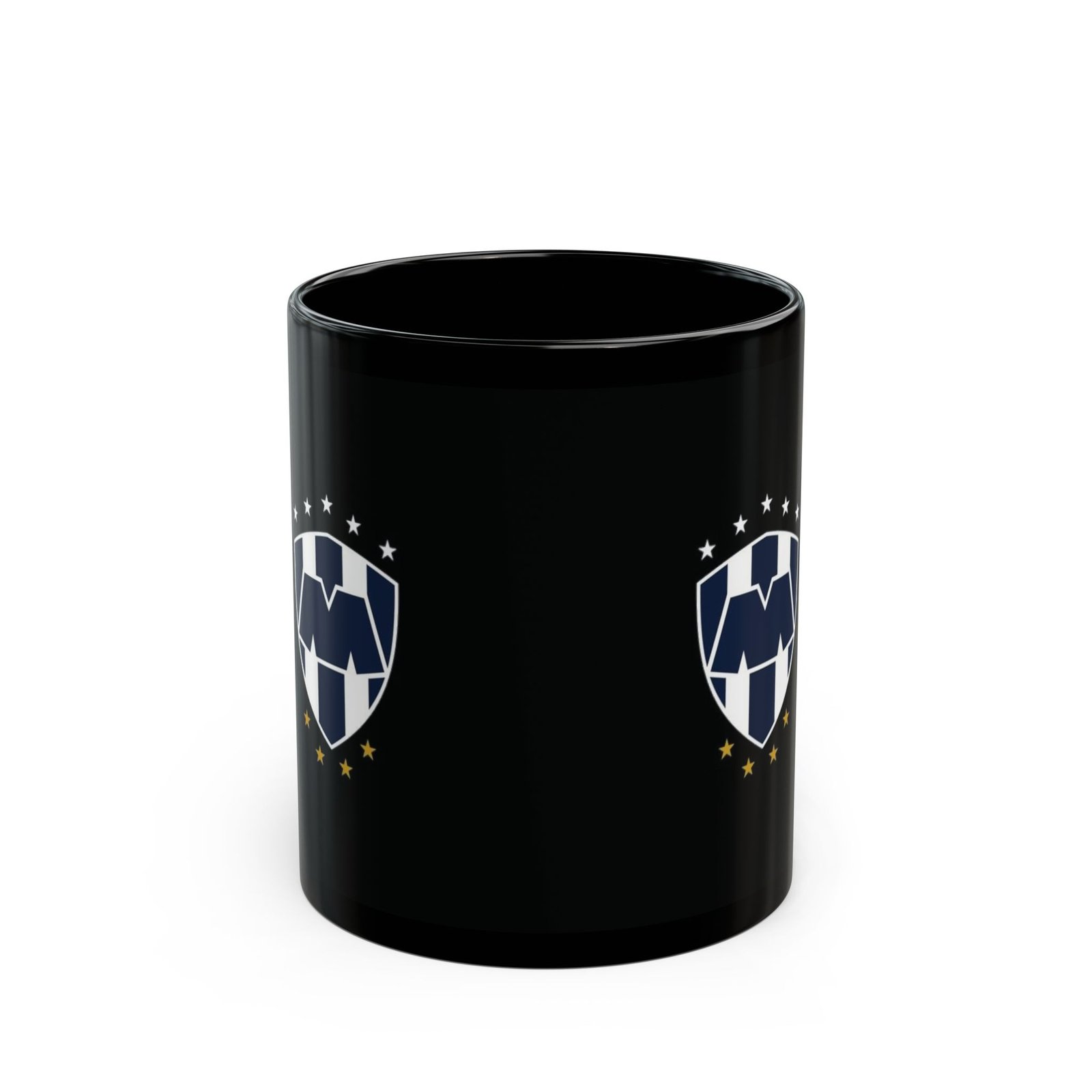 Rayados Monterrey Crest Black Coffee Mug — Soccer Fan 11oz/15oz - Image 2