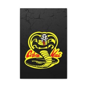 Cobra Kai Canvas Art, Bold Wall Decor for Karate Lovers, Gift for Sports Fans, Office & Home Decor, Cool Modern Art