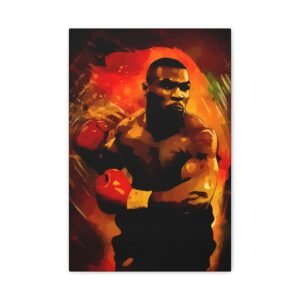 Boxing Wall Art Canvas Print, Inspirational Sports Decor, Mike Tyson Artwork, Motivational Gift for Fitness Lovers, Home Gym Decoration,