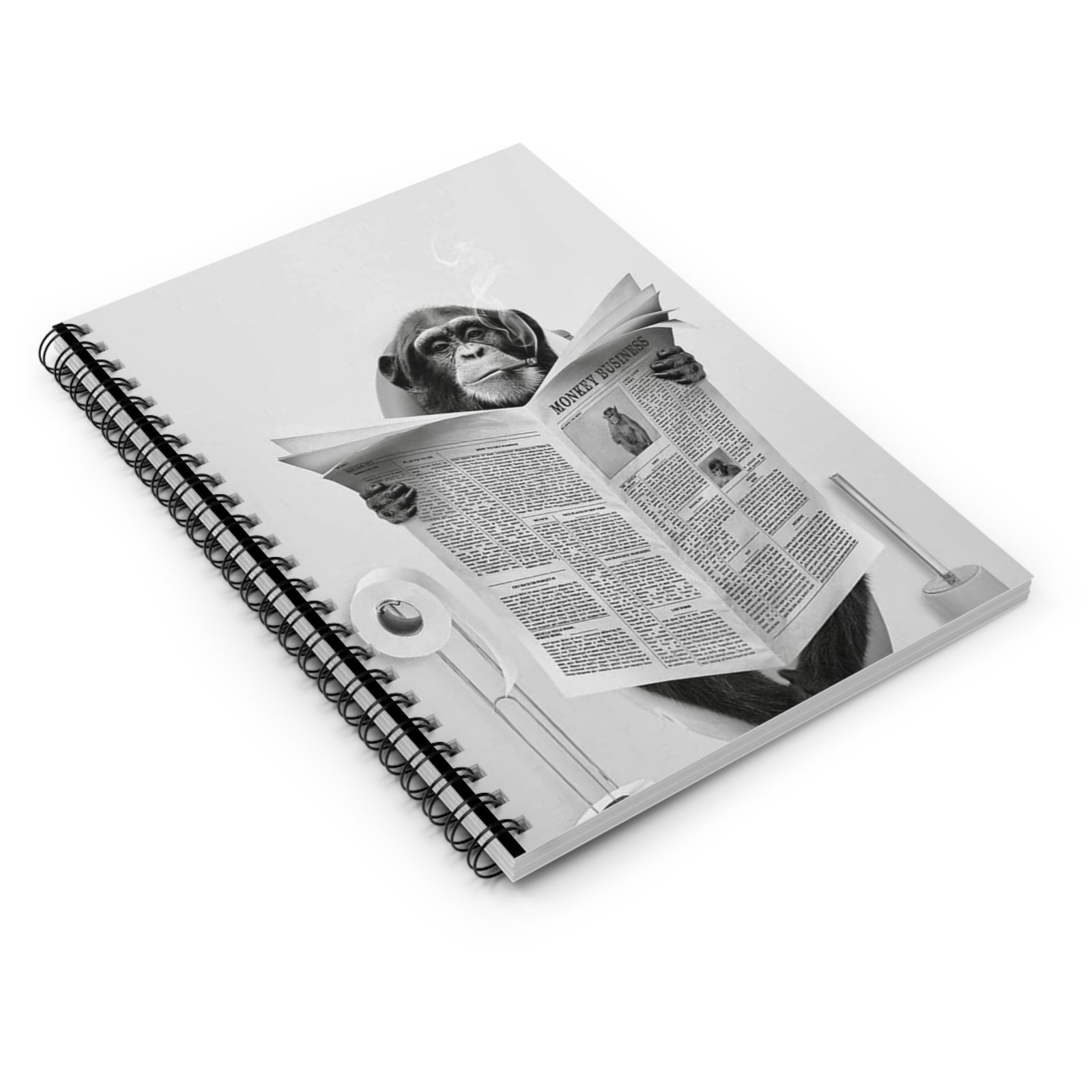 Monkey Business Spiral Notebook for Fun Notes, Cute Gift for Students, Journaling, Office Supplies, Animal Lovers - Image 3