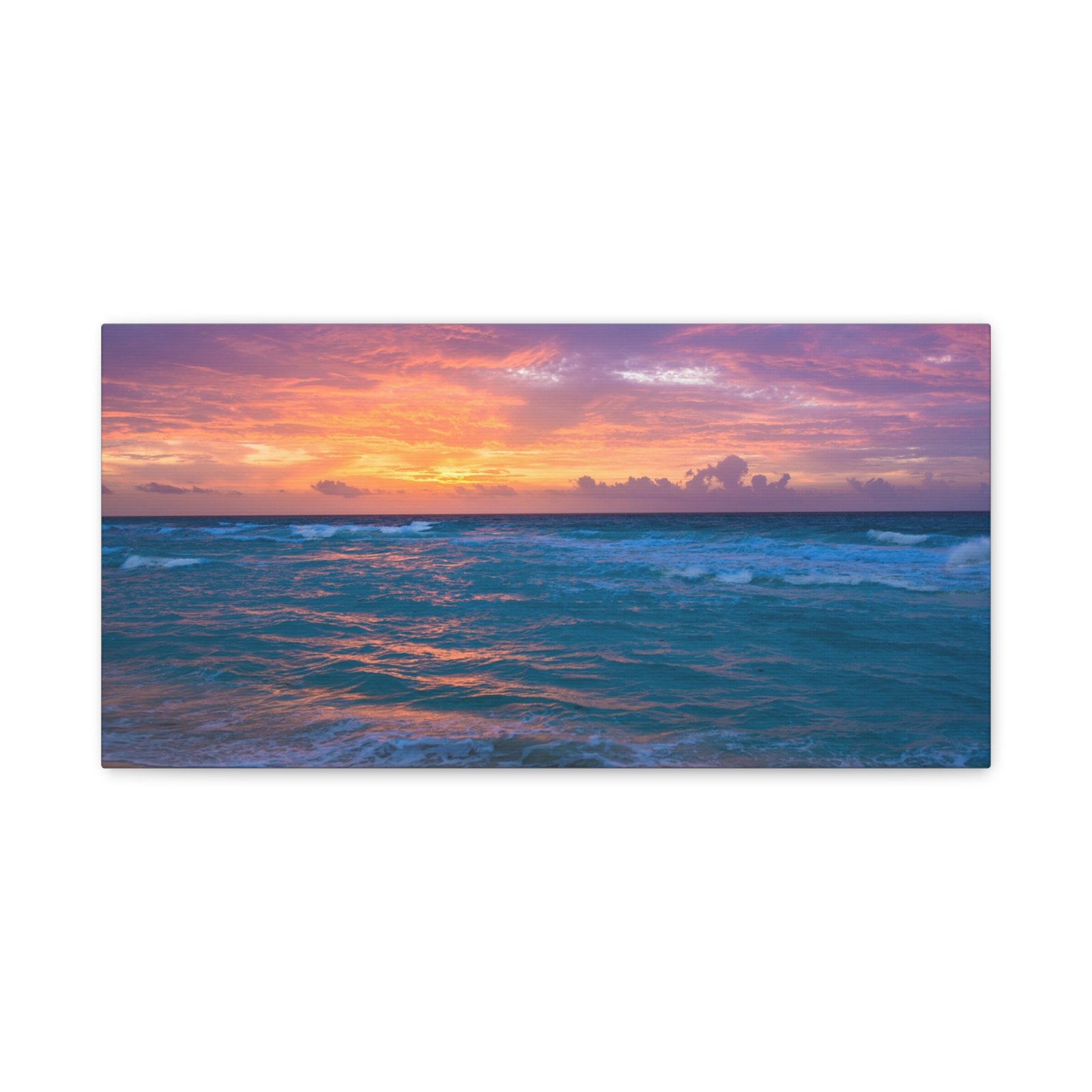 Beach Sunset Wall Art Canvas Print, Ocean Decor, Seascape Art Piece, Coastal Home Decor, Gift for Beach Lovers - Image 2