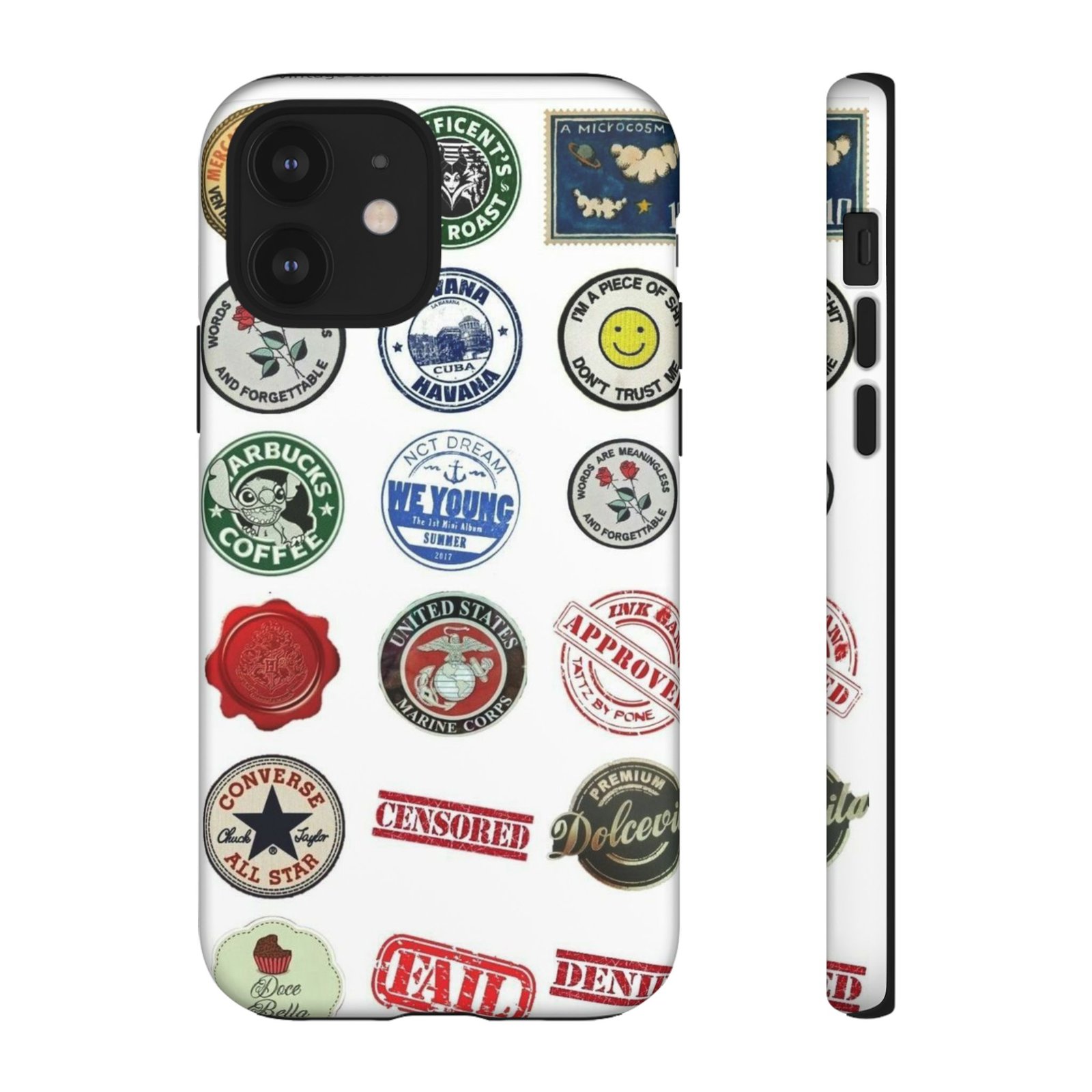 Vintage Patch Phone Case, Tough Cases, Retro Design, Unique Gifts for Coffee Lovers, Fun Cell Phone Cover, Hipster Accessory - Image 12