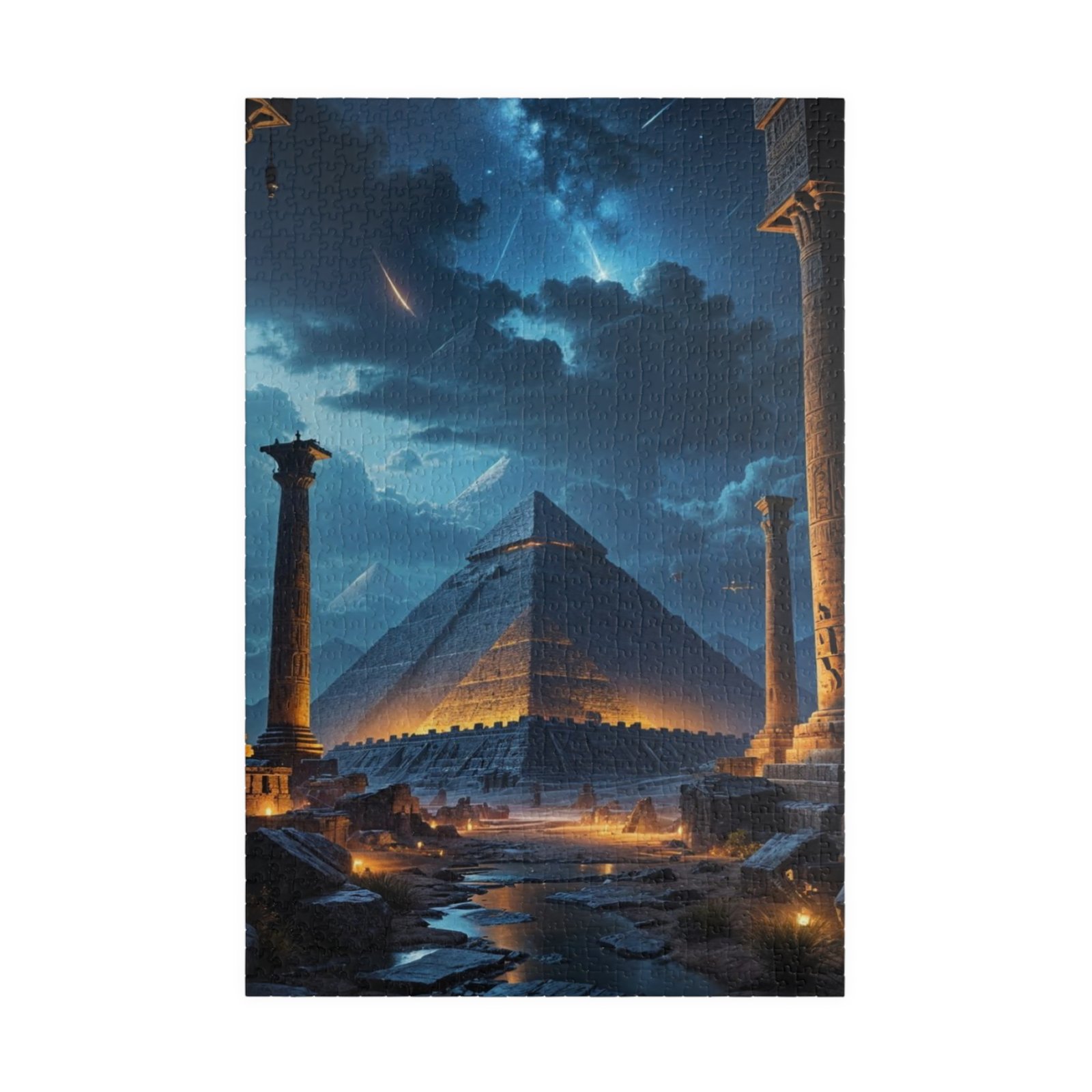 Mystical Pyramid Puzzle - Adventure Vibes, Gift for History Lovers, Relaxing Activity, Home Décor, Educational Fun