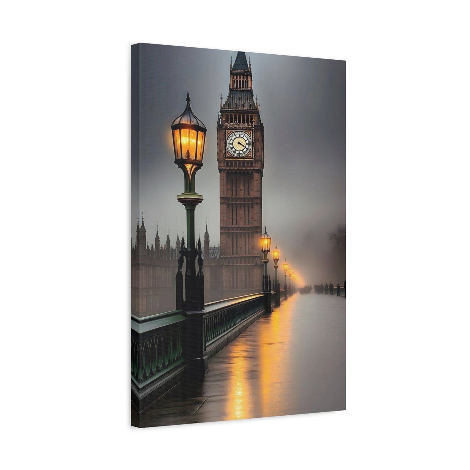 London Fog Canvas Art Print, Stunning Big Ben Wall Decor, Photography, Home Decoration, Gift Idea for Travelers, Bedroom Wall Art, 1.25" - Image 3