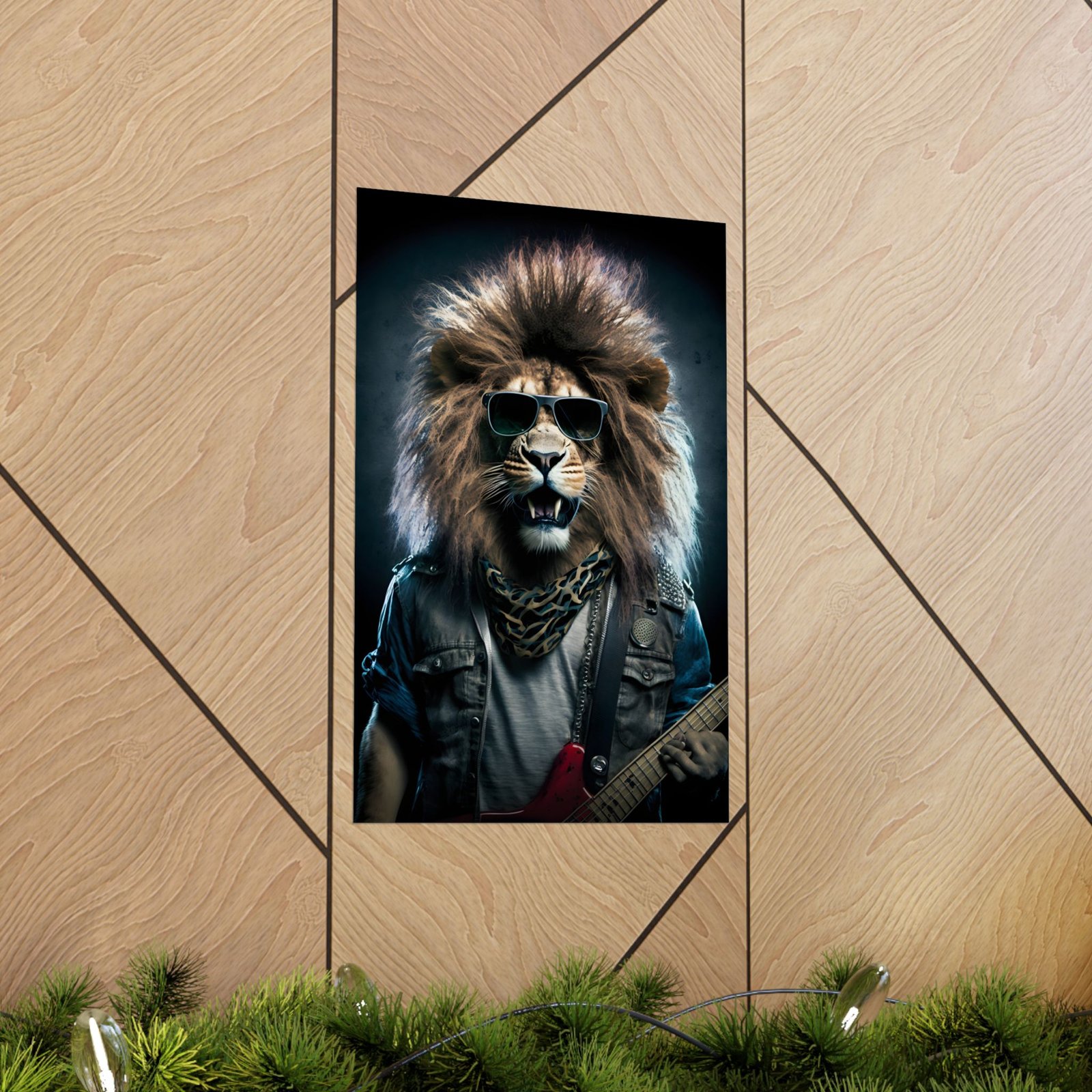 Cool Lion Rock Music Poster, Fun Wall Art for Musicians, Perfect Gift for Music Lovers and Teens, Home Decor, Unique Art Print - Image 4