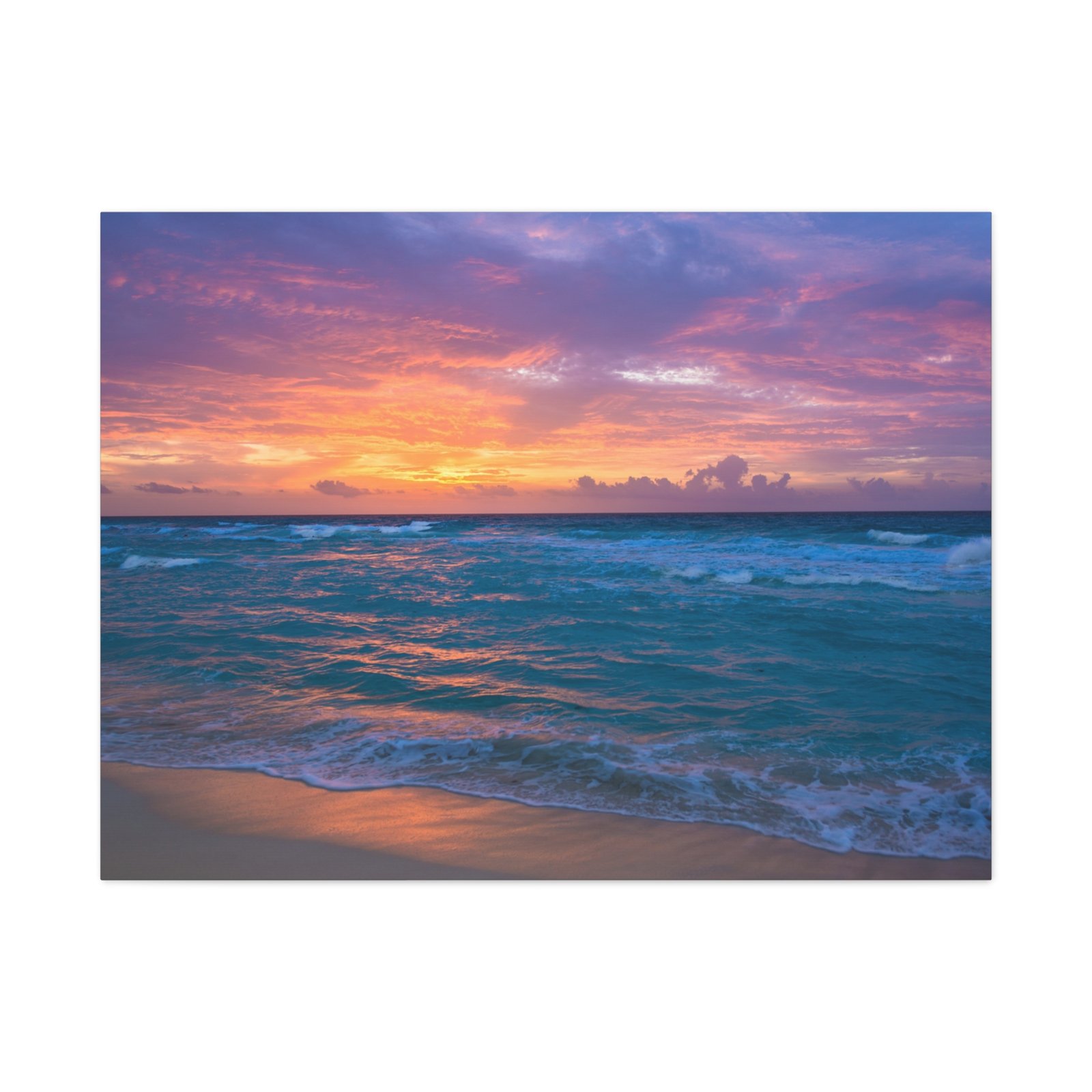 Beach Sunset Wall Art Canvas Print, Ocean Decor, Seascape Art Piece, Coastal Home Decor, Gift for Beach Lovers - Image 3