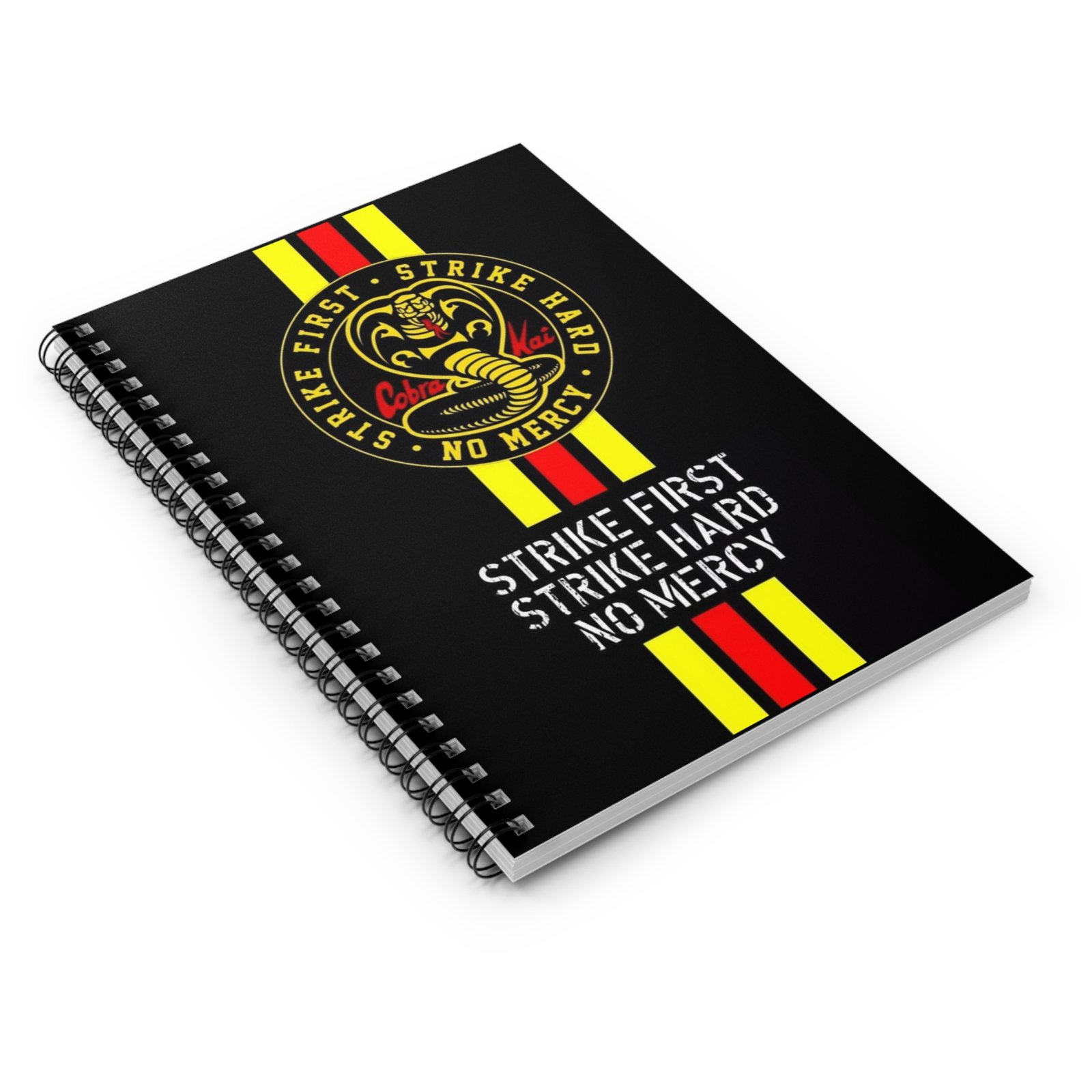 Cobra Kai Spiral Notebook - Strike First, Perfect for Students, Coaches, and Gifts for Fans, Martial Arts Journal, College Supplies, Karate, - Image 3