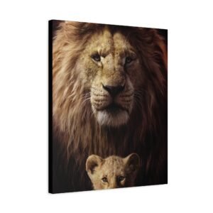 Majestic Lion Canvas Art, Gallery Wall Decor, Wild Animal Print, Safari Home Decor, Gift for Nature Lovers, Unique Art Piece