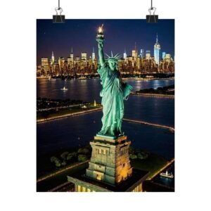 Liberty Statue Vertical Poster | New York Decor, Wall Art, Home Office, Gift for Travelers, NYC Souvenir