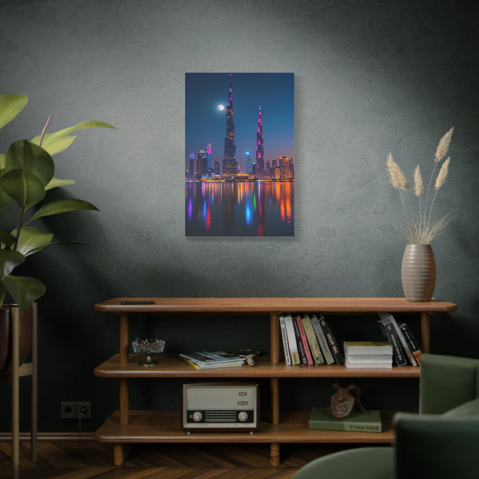 Cityscape Art Canvas Print, Modern Wall Decor for Home, Urban Night Scene, Office Decoration, Gift for City Lovers, 12x18 Inch - Image 9
